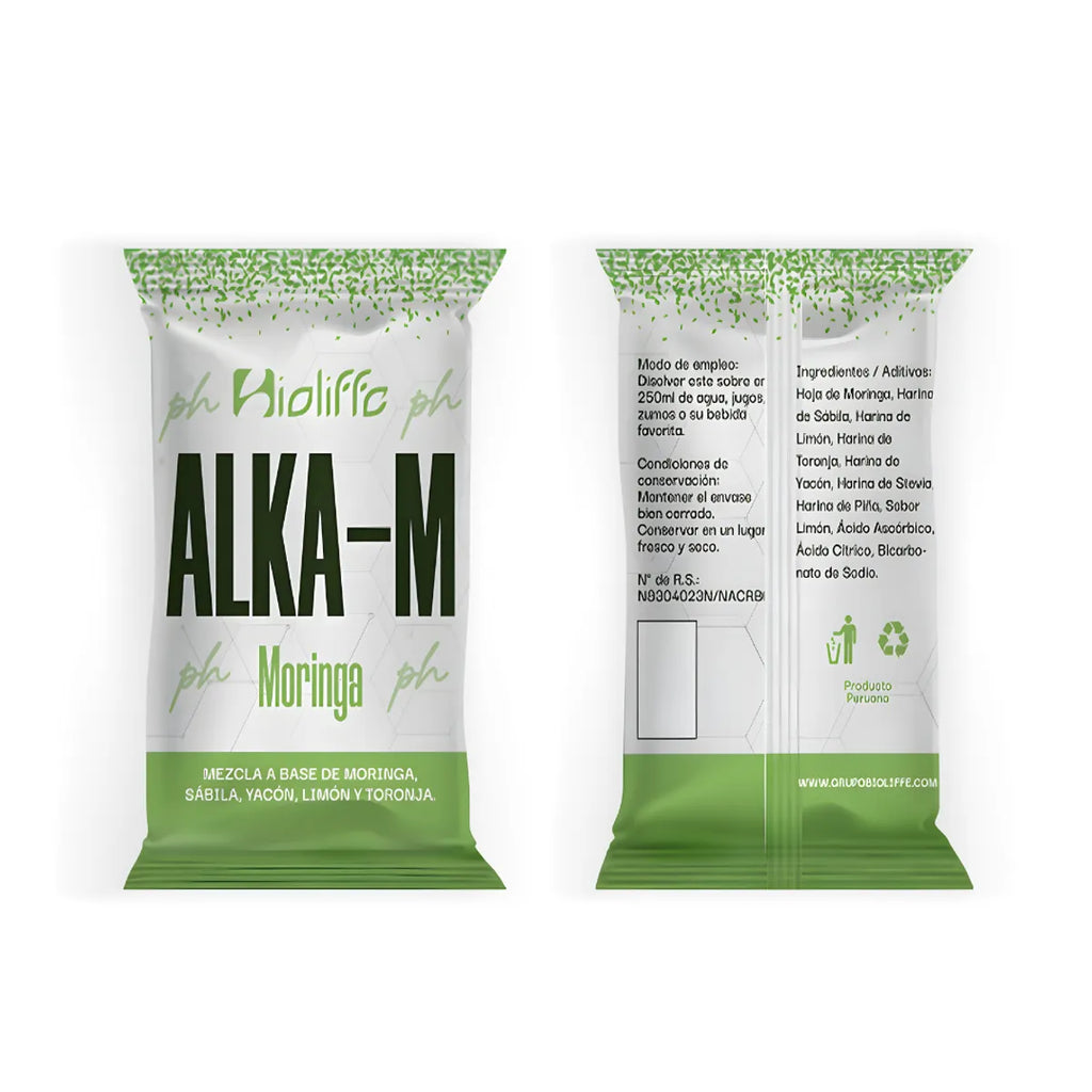 Alka-M Doypack Bioliffe - Stick individual con ingredientes y modo de empleo