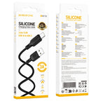 Cable de Datos Silicona Borofone BX113 3A USB-A a USB-C 3m Negro