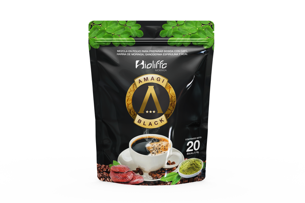 Amagi Black - Café Gourmet con Moringa, Ganoderma y Spirulina Bioliffe