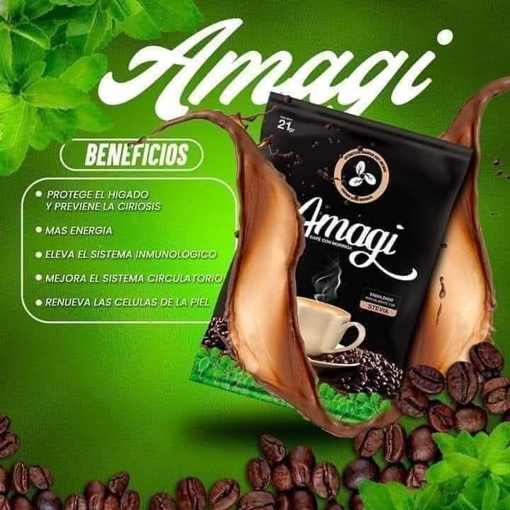 Amagi Black Bioliffe - Café con Moringa, Ganoderma y Spirulina 21g Doypack
