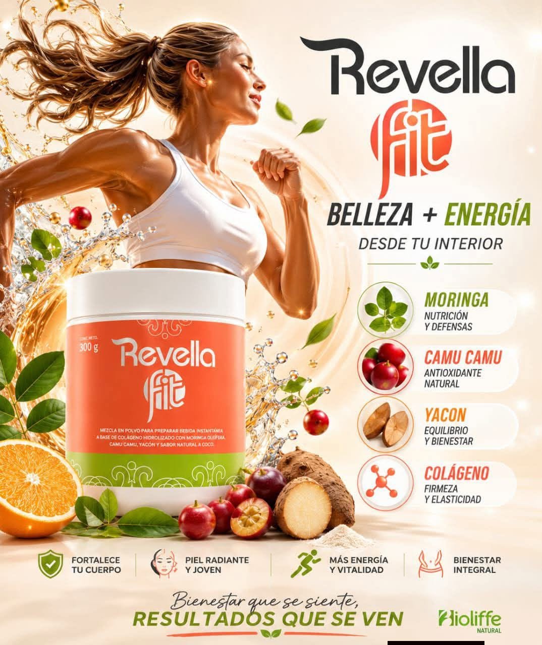 Revella Fit Pote Bioliffe - Belleza y Energía con Moringa, Camu Camu y Yacón