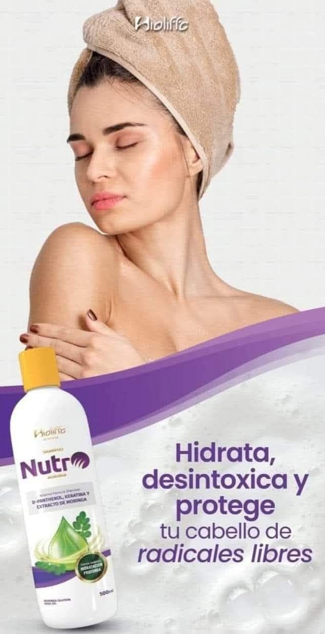 Shampoo Nutro Bioliffe - Hidrata, desintoxica y protege tu cabello de radicales libres