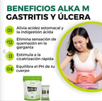 Beneficios Alka-M Bioliffe - Gastritis y úlcera: alivia acidez, reflujo y equilibra pH