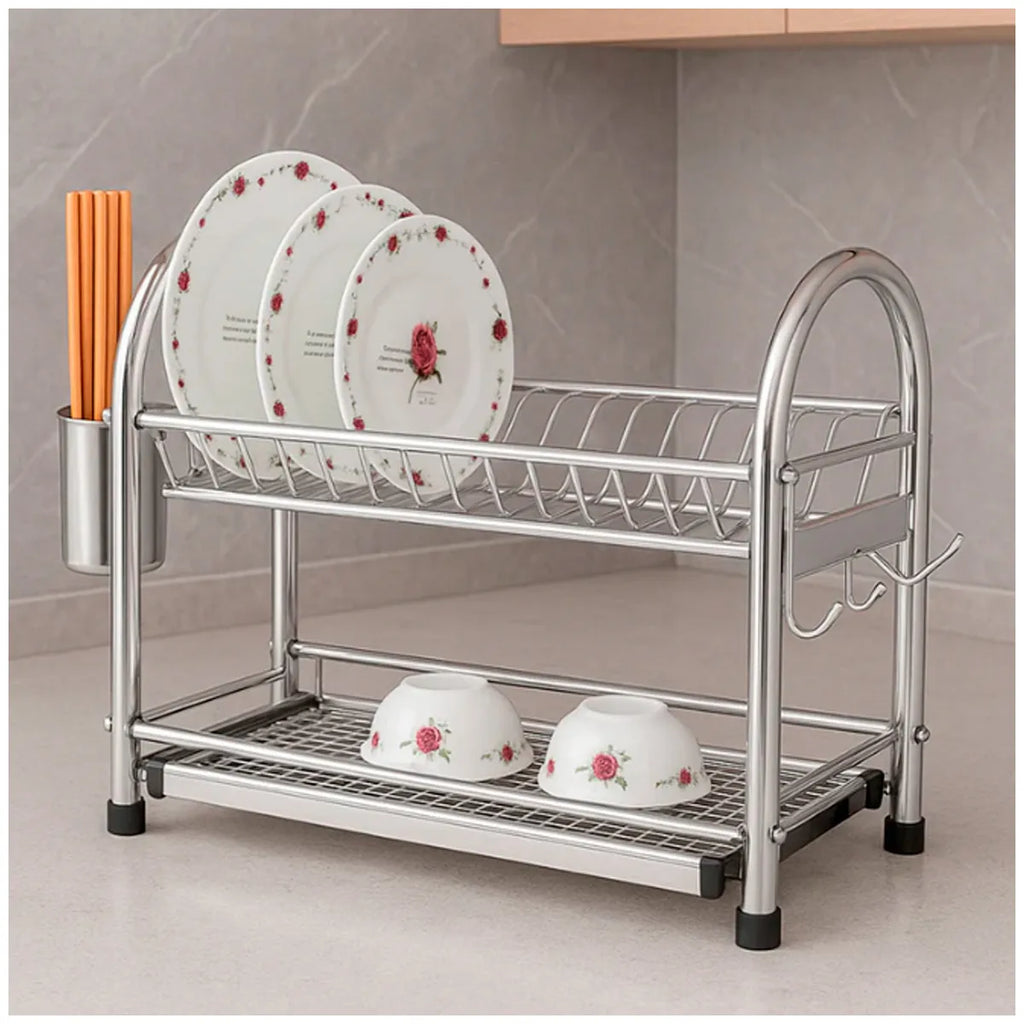 Escurridor de Platos Acero Inoxidable  de 2 Niveles