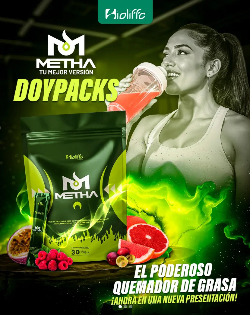 METHA Doypack Bioliffe – Banner promocional quemador de grasa