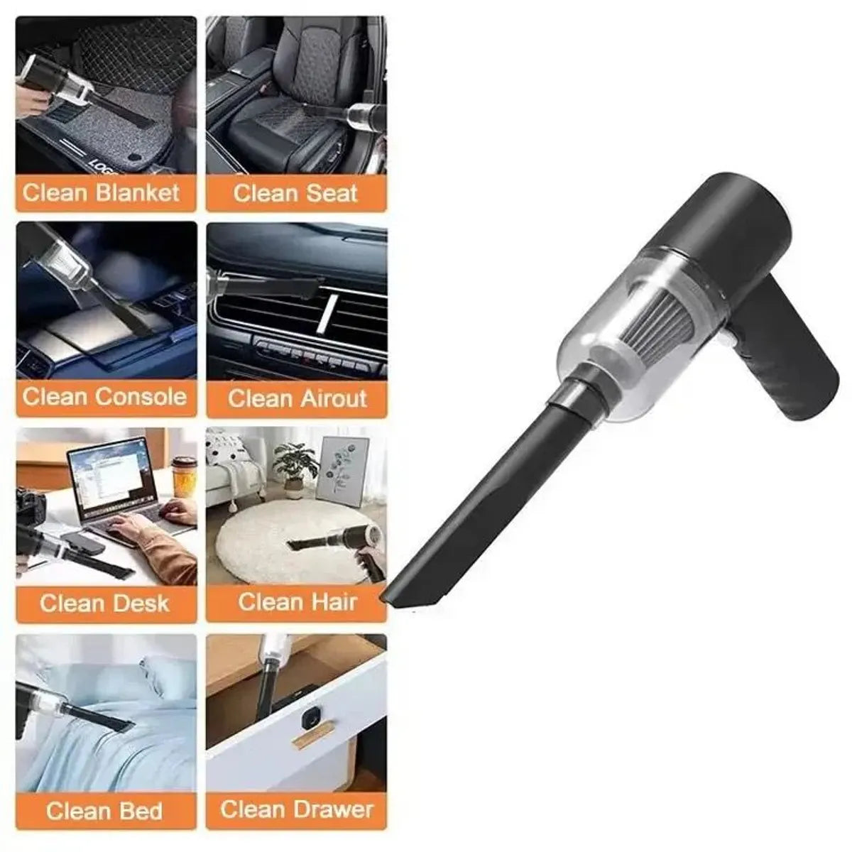 Mini Aspiradora 3 en 1 Portátil para Limpieza Recargable