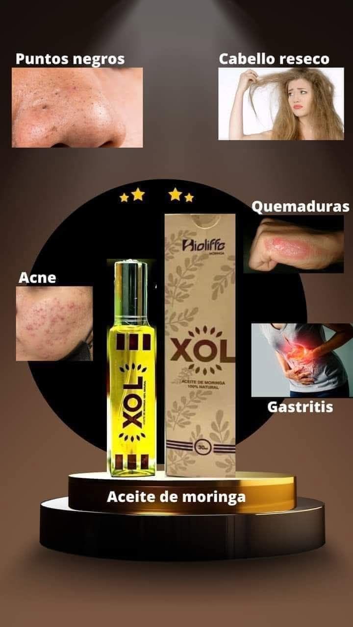 Aceite XOL Bioliffe - Beneficios: acné, cabello, quemaduras, gastritis