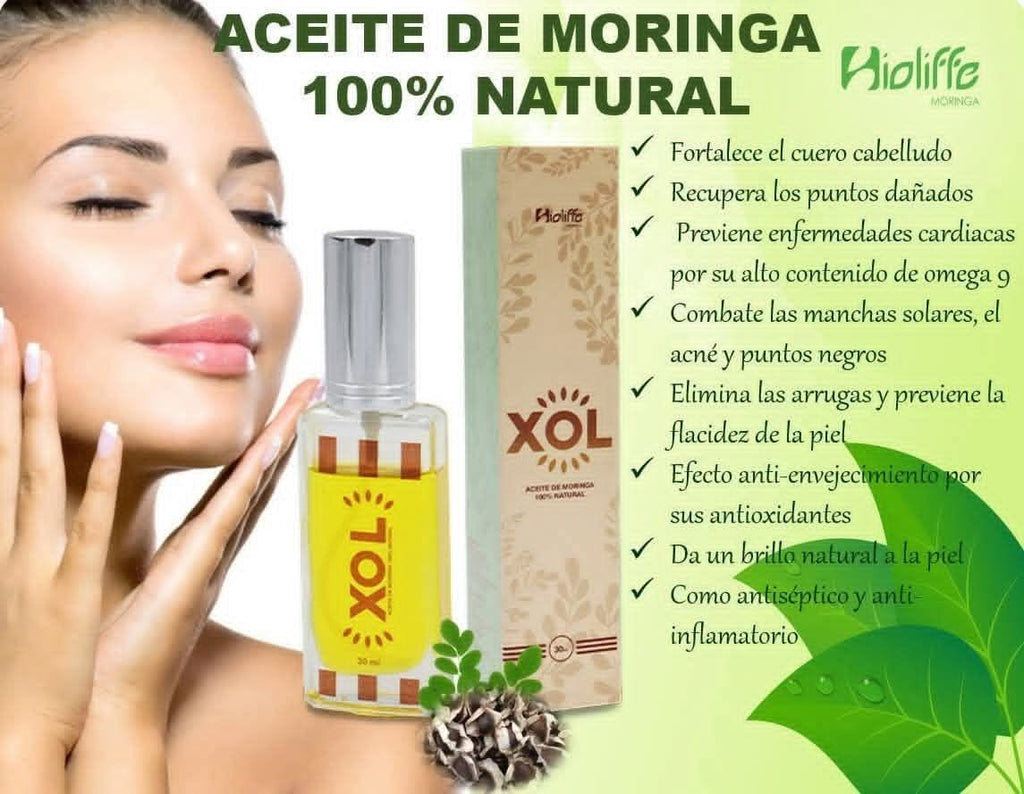 Aceite XOL Bioliffe - Aceite de Moringa 100% Natural beneficios