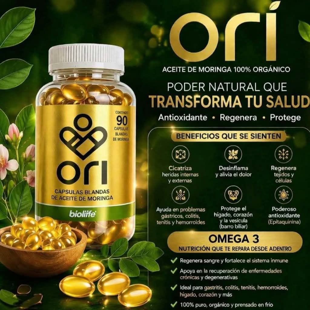 ORI Bioliffe - Antioxidante, Regenera, Protege. Omega 3 nutrición que te repara