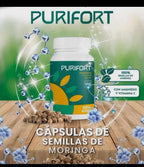 Purifort Bioliffe - 100% semillas de moringa, con magnesio y vitamina C