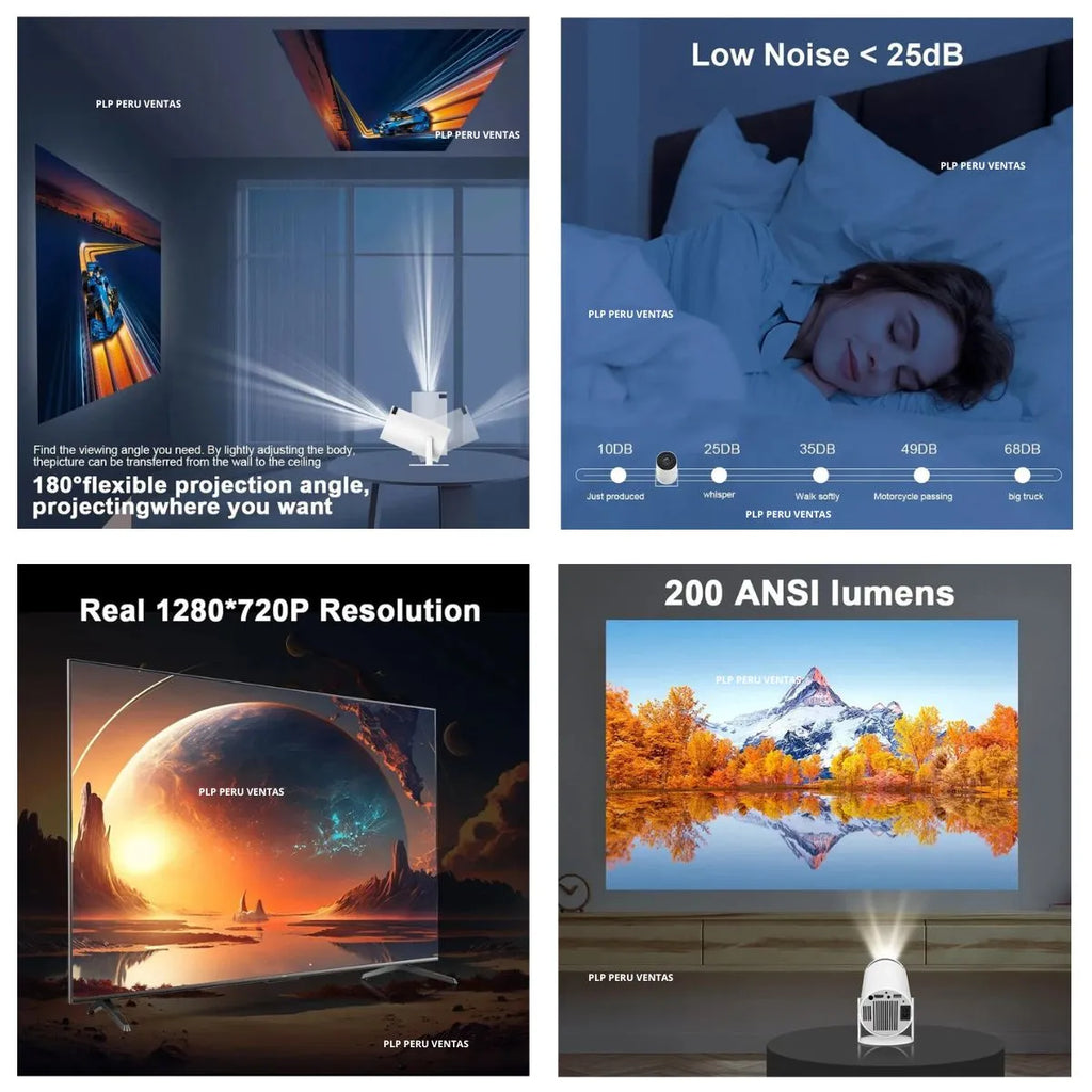 Proyector HY300 PRO Portatil TV Box 4K Android11 Wifi