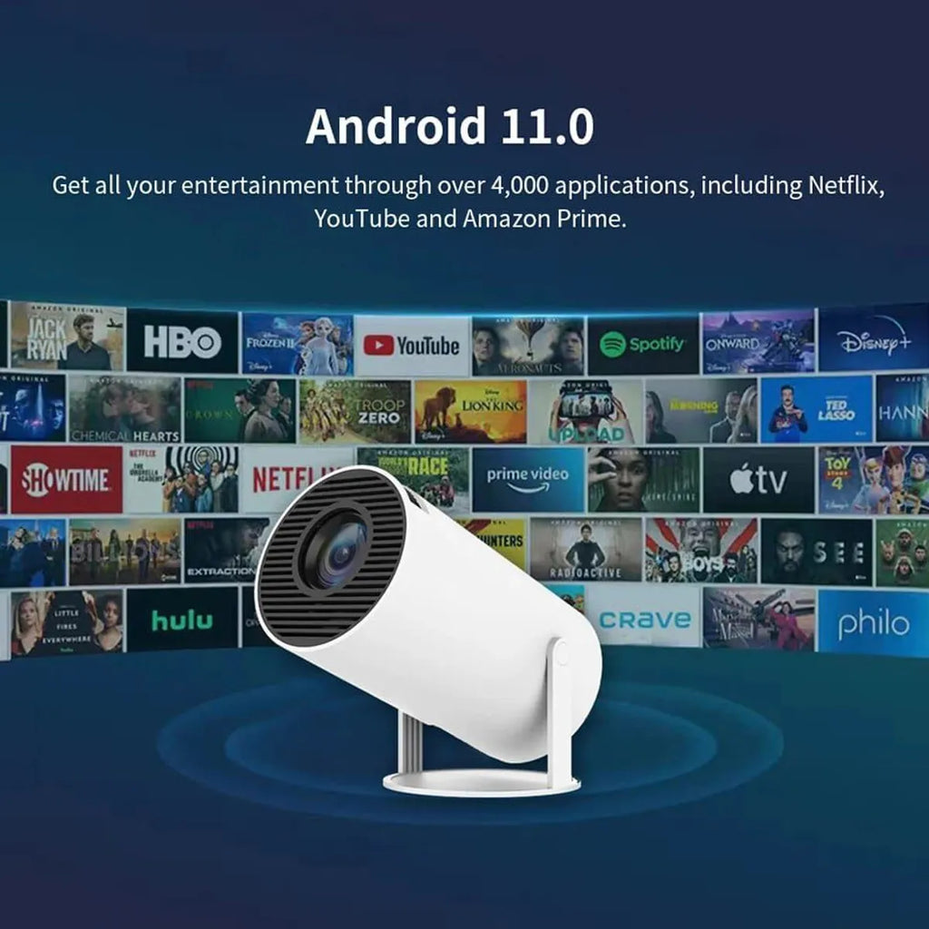 Proyector HY300 PRO Portatil TV Box 4K Android11 Wifi