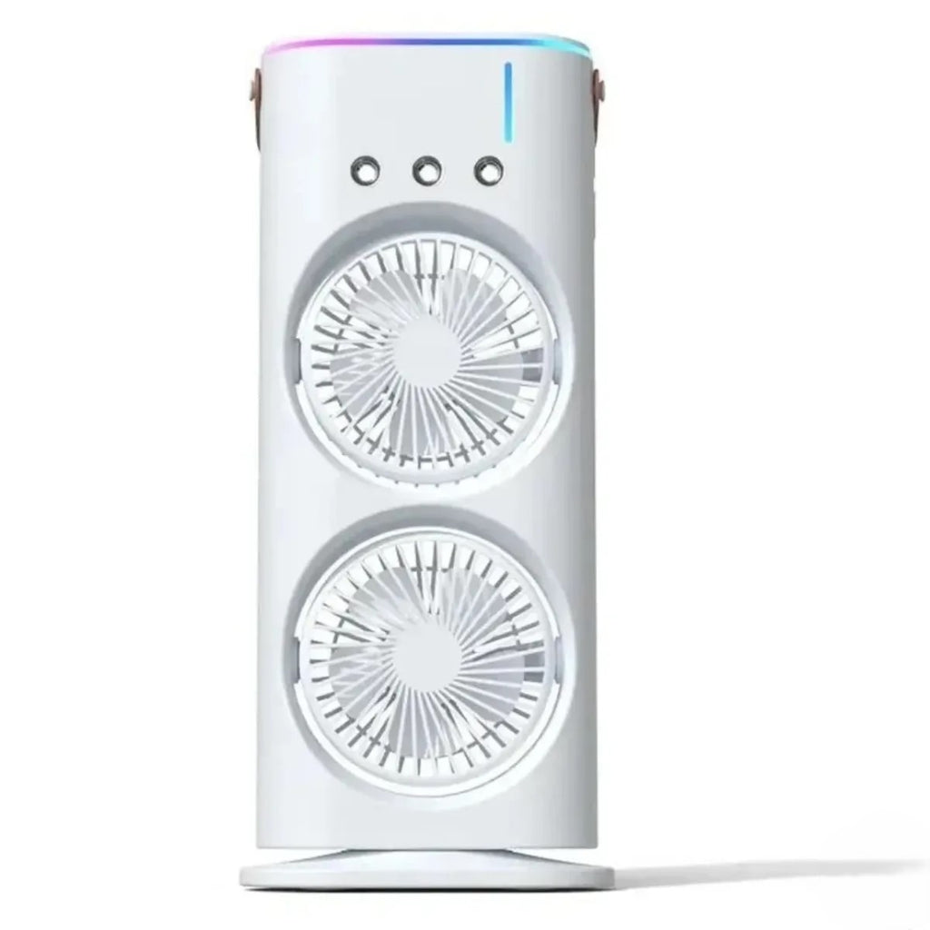 Ventilador aire acondicionado portatil humidificador recargable giratorio