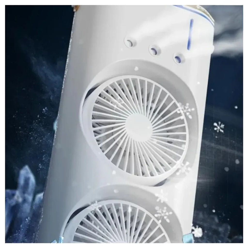 Ventilador aire acondicionado portatil humidificador recargable giratorio