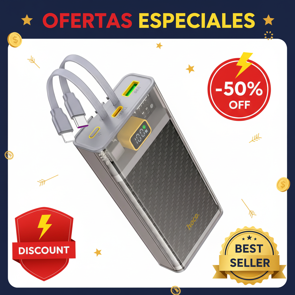 Batería Portátil Hoco J104a 20000mAh - Oferta Especial