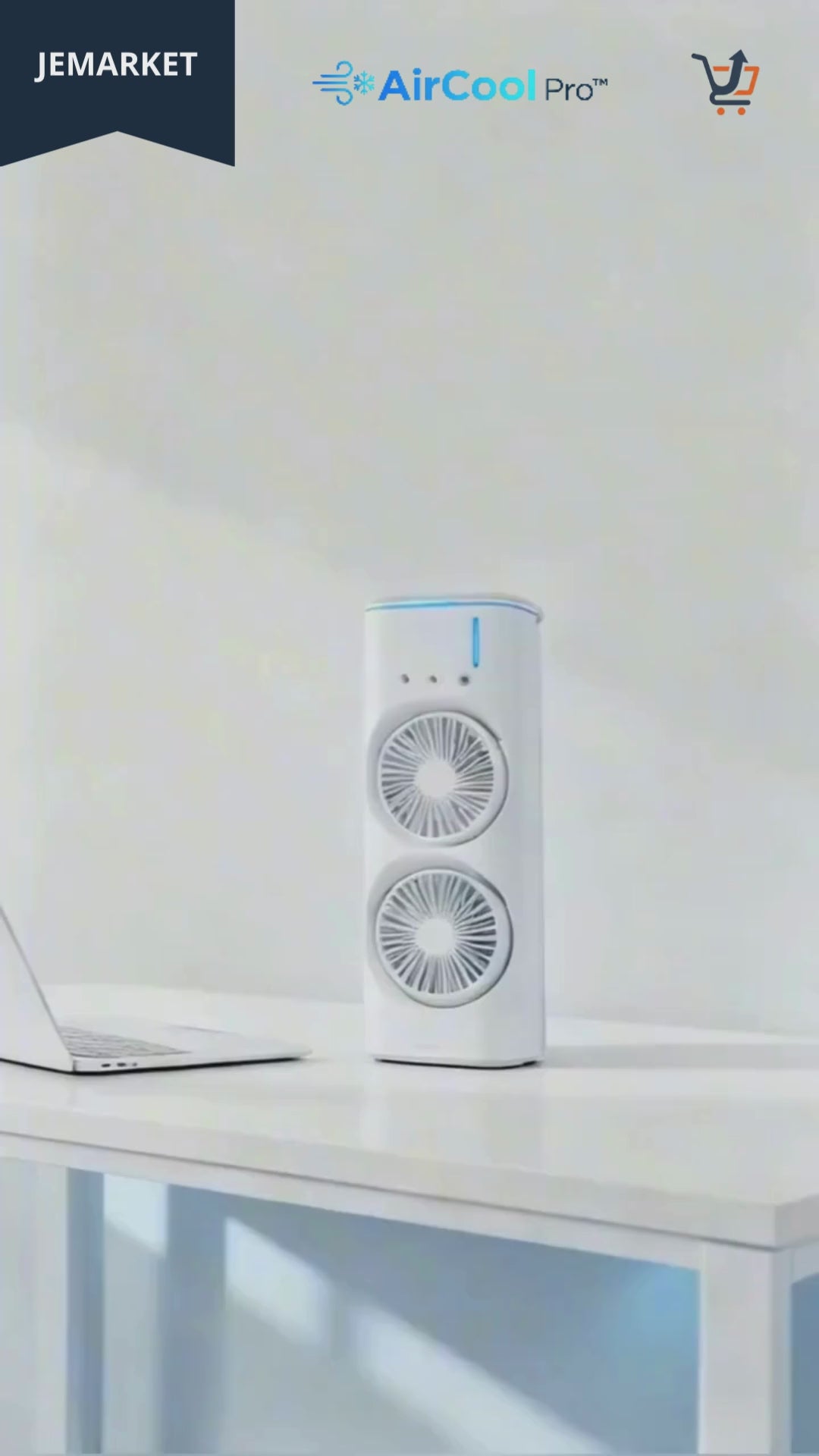 Ventilador aire acondicionado portatil humidificador recargable giratorio